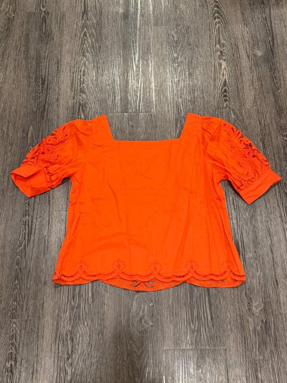 Anthropologie Short-Sleeve Cutwork Blouse - Picture 5 of 6